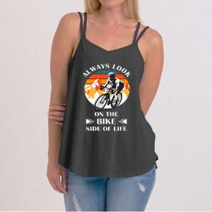 Always Look On The Bike Side Of Life Bicycle Cyclist Women's Strappy Tank