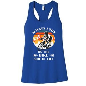 Always Look On The Bike Side Of Life Bicycle Cyclist Women's Racerback Tank