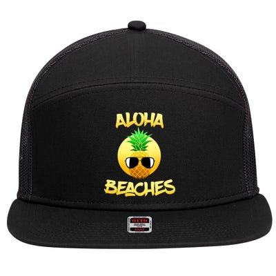 Aloha Beaches 7 Panel Mesh Trucker Snapback Hat