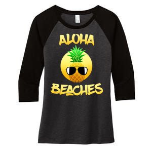 Aloha Beaches Women's Tri-Blend 3/4-Sleeve Raglan Shirt