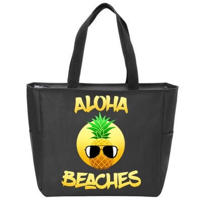 Aloha Beaches Zip Tote Bag
