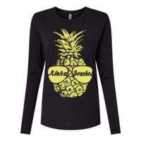 Aloha Beaches Pineapple  Womens Cotton Relaxed Long Sleeve T-Shirt