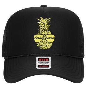 Aloha Beaches Pineapple  High Crown Mesh Back Trucker Hat