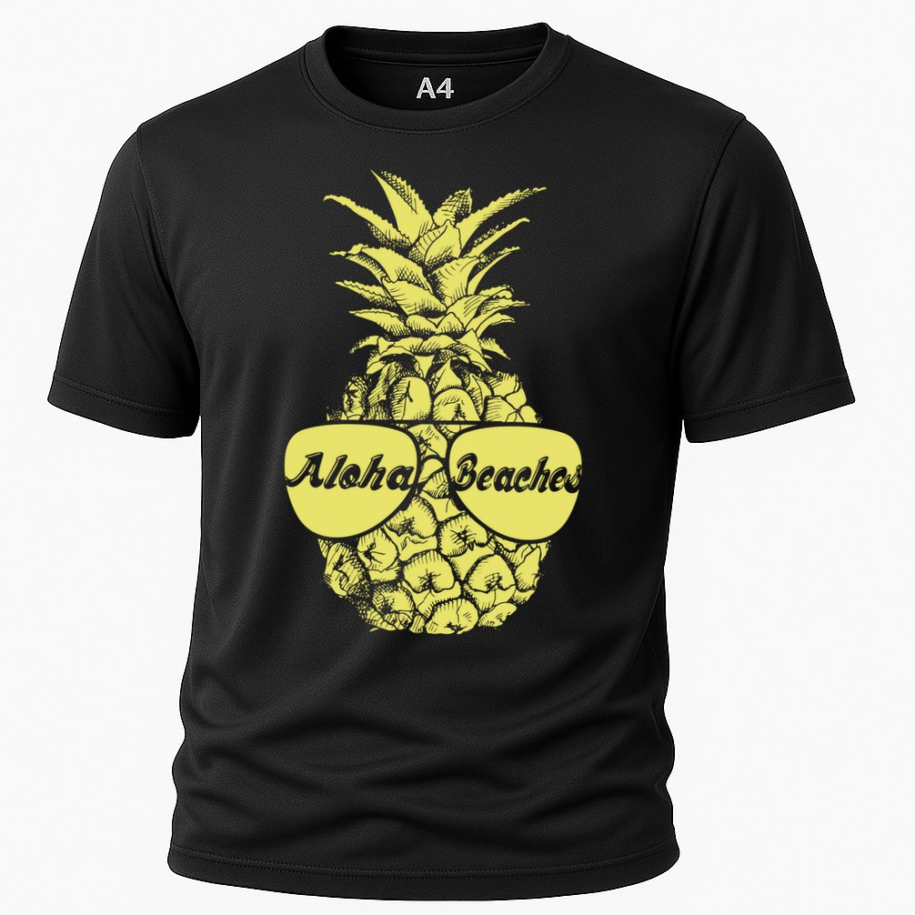 Aloha Beaches Pineapple  Cooling Performance Crew T-Shirt