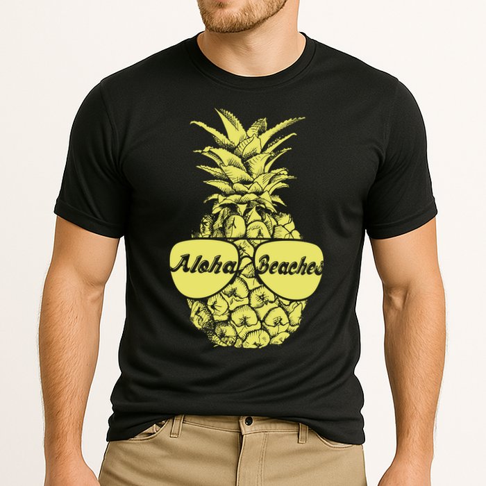 Aloha Beaches Pineapple  Cooling Performance Crew T-Shirt