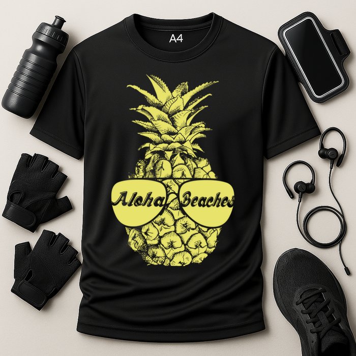 Aloha Beaches Pineapple  Cooling Performance Crew T-Shirt