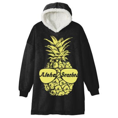 Aloha Beaches Pineapple  Hooded Wearable Blanket