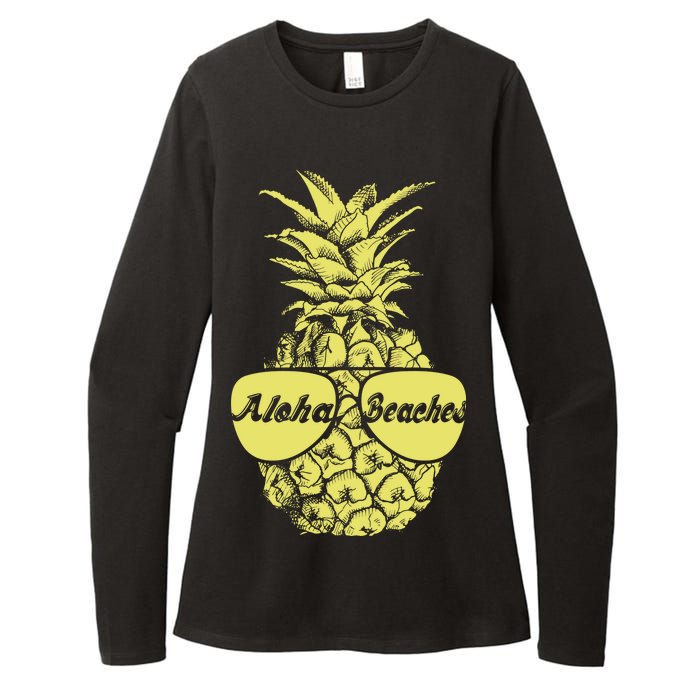 Aloha Beaches Pineapple  Womens CVC Long Sleeve Shirt