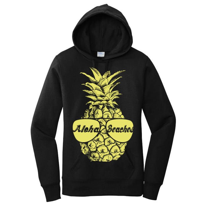 Aloha Beaches Pineapple  Women's Pullover Hoodie