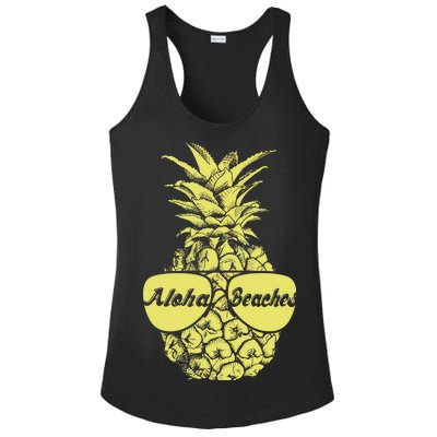 Aloha Beaches Pineapple  Ladies PosiCharge Competitor Racerback Tank