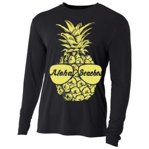 Aloha Beaches Pineapple  Cooling Performance Long Sleeve Crew