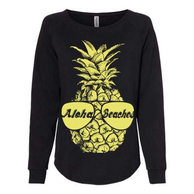 Aloha Beaches Pineapple  Womens California Wash Sweatshirt