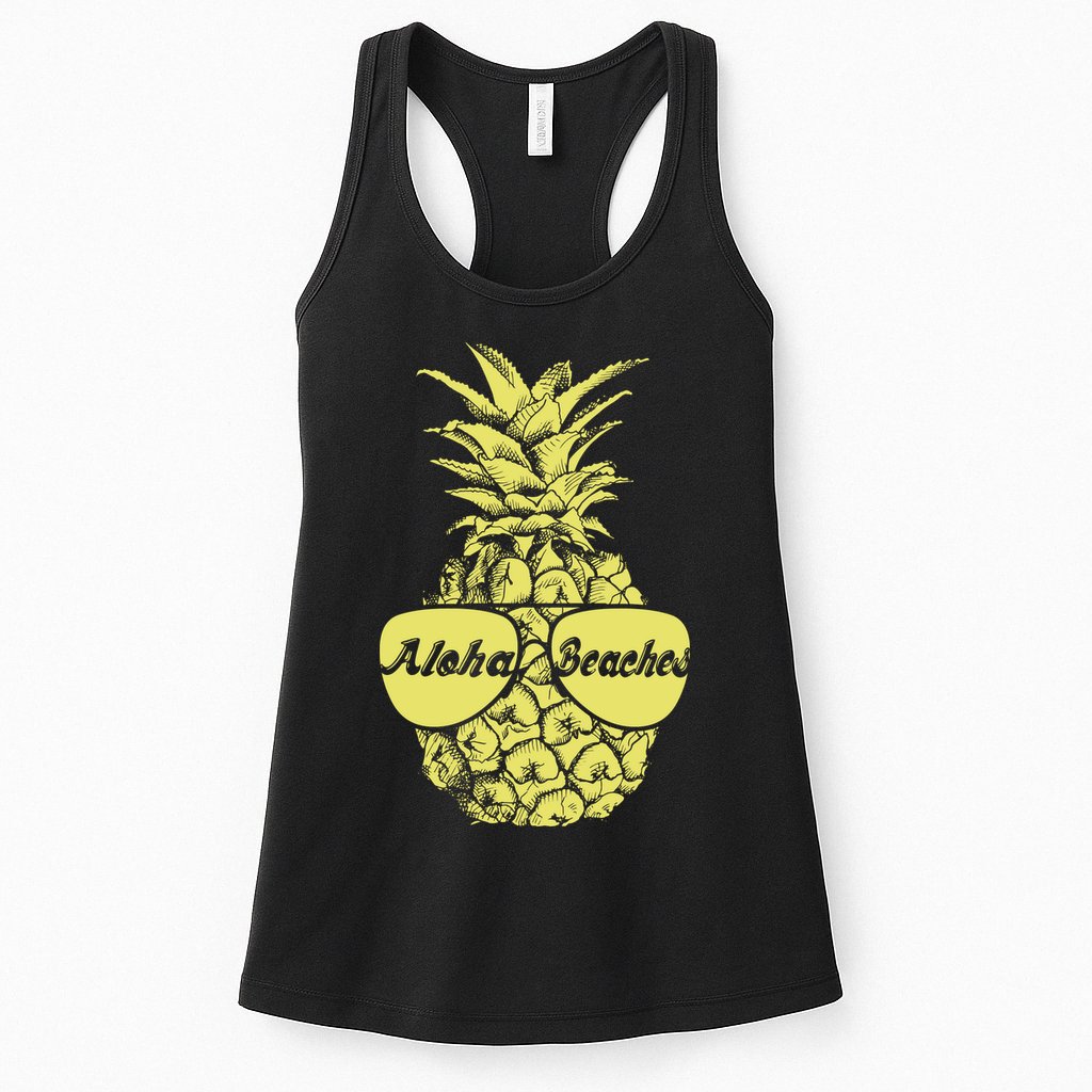 Aloha Beaches Pineapple  Womens Tank Top