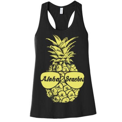 Aloha Beaches Pineapple  Women's Racerback Tank