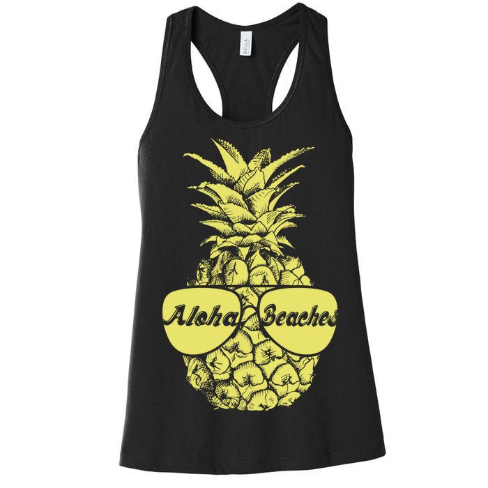 Aloha Beaches Pineapple  Women's Racerback Tank