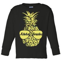 Aloha Beaches Pineapple  Toddler Long Sleeve Shirt