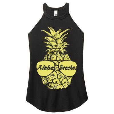 Aloha Beaches Pineapple  Women's Perfect Tri Rocker Tank