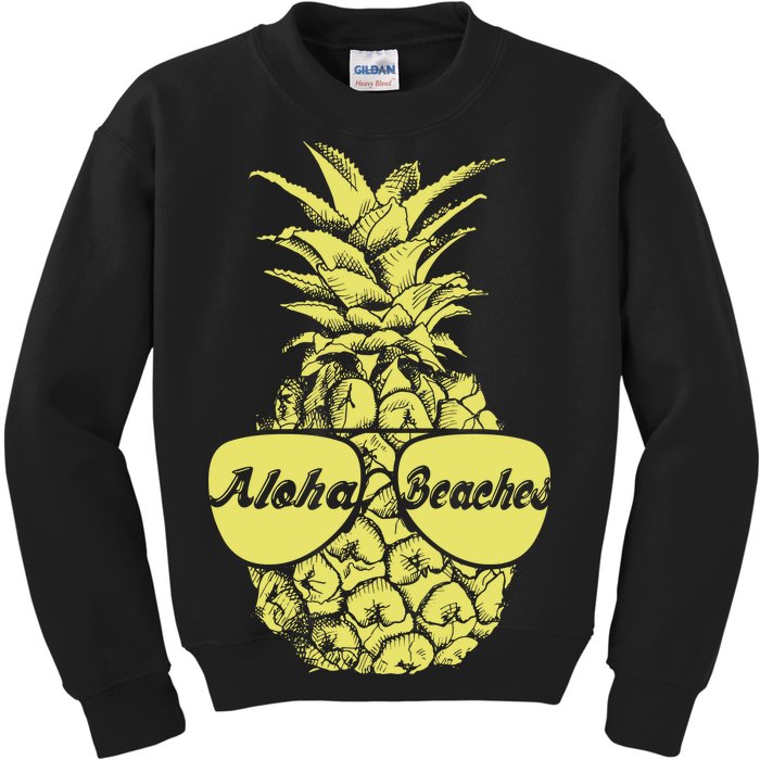 Aloha Beaches Pineapple  Kids Sweatshirt