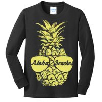 Aloha Beaches Pineapple  Kids Long Sleeve Shirt