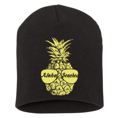 Aloha Beaches Pineapple  Short Acrylic Beanie