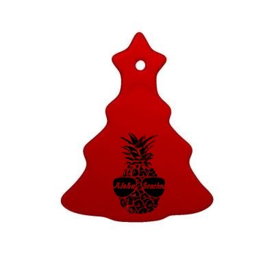 Aloha Beaches Pineapple  Ceramic Tree Ornament