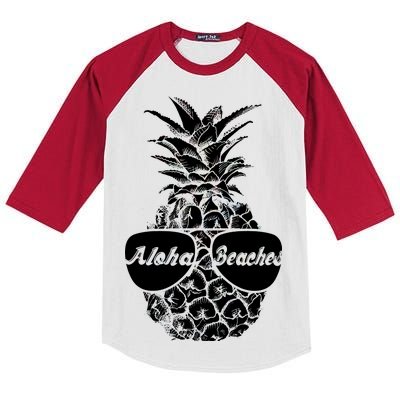 Aloha Beaches Pineapple  Kids Colorblock Raglan Jersey