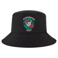 Aloha Beaches Skeleton Hand Rock On Flowers Cool Comfort Performance Bucket Hat