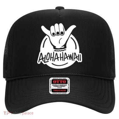Aloha Hawaii Hand High Crown Mesh Back Trucker Hat