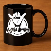 Aloha Hawaii Hand 11oz C Handle Ceramic Mug