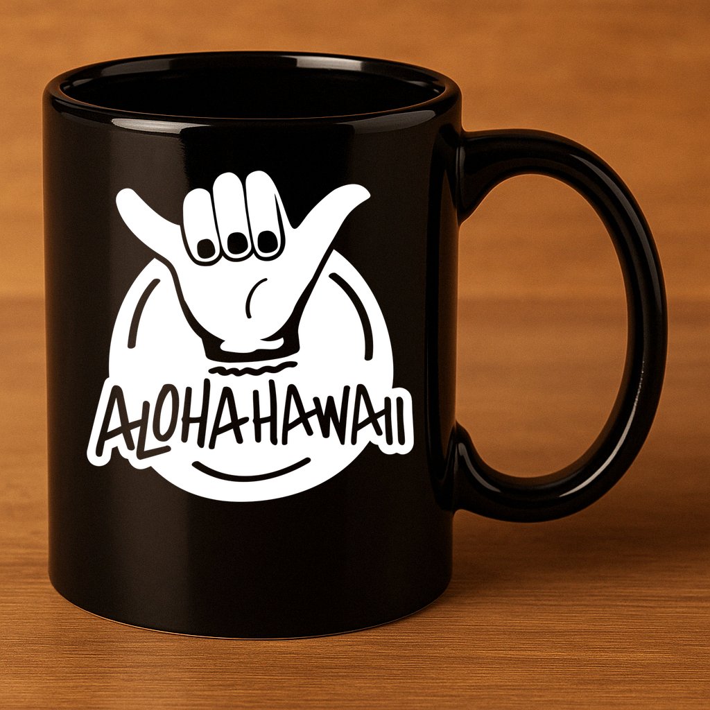 Aloha Hawaii Hand 11oz C Handle Ceramic Mug