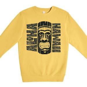 Aloha Hawaii Tiki Statue Premium Crewneck Sweatshirt