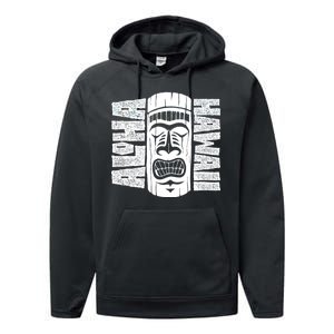 Aloha Hawaii Tiki Statue Performance Fleece Hoodie