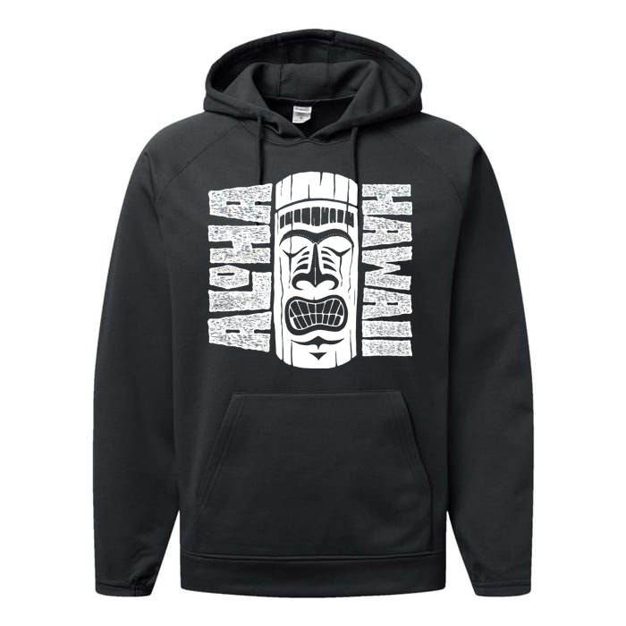 Aloha Hawaii Tiki Statue Performance Fleece Hoodie