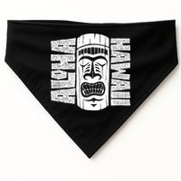 Aloha Hawaii Tiki Statue USA-Made Doggie Bandana