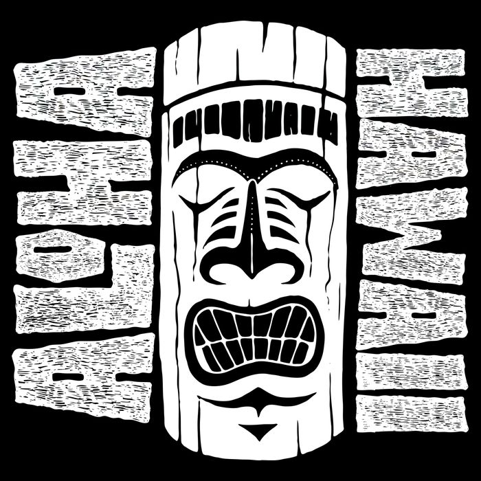 Aloha Hawaii Tiki Statue USA-Made Doggie Bandana