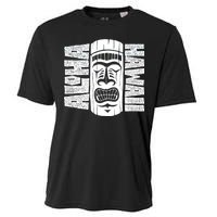 Aloha Hawaii Tiki Statue Cooling Performance Crew T-Shirt