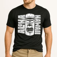 Aloha Hawaii Tiki Statue Cooling Performance Crew T-Shirt
