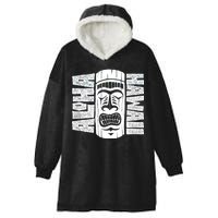 Aloha Hawaii Tiki Statue Hooded Wearable Blanket