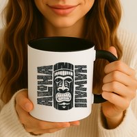 Aloha Hawaii Tiki Statue Mug