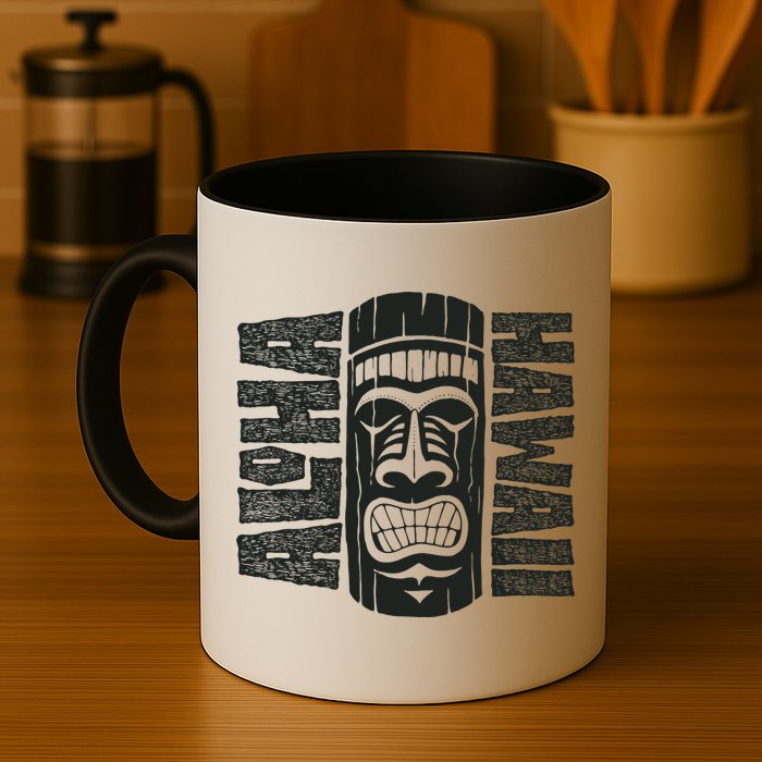 Aloha Hawaii Tiki Statue Mug