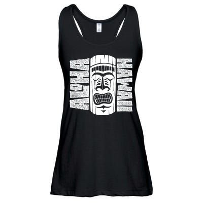 Aloha Hawaii Tiki Statue Ladies Essential Flowy Tank