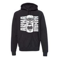 Aloha Hawaii Tiki Statue Premium Hoodie