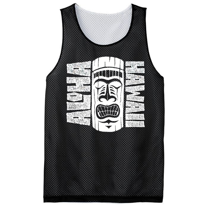 Aloha Hawaii Tiki Statue Mesh Reversible Basketball Jersey Tank