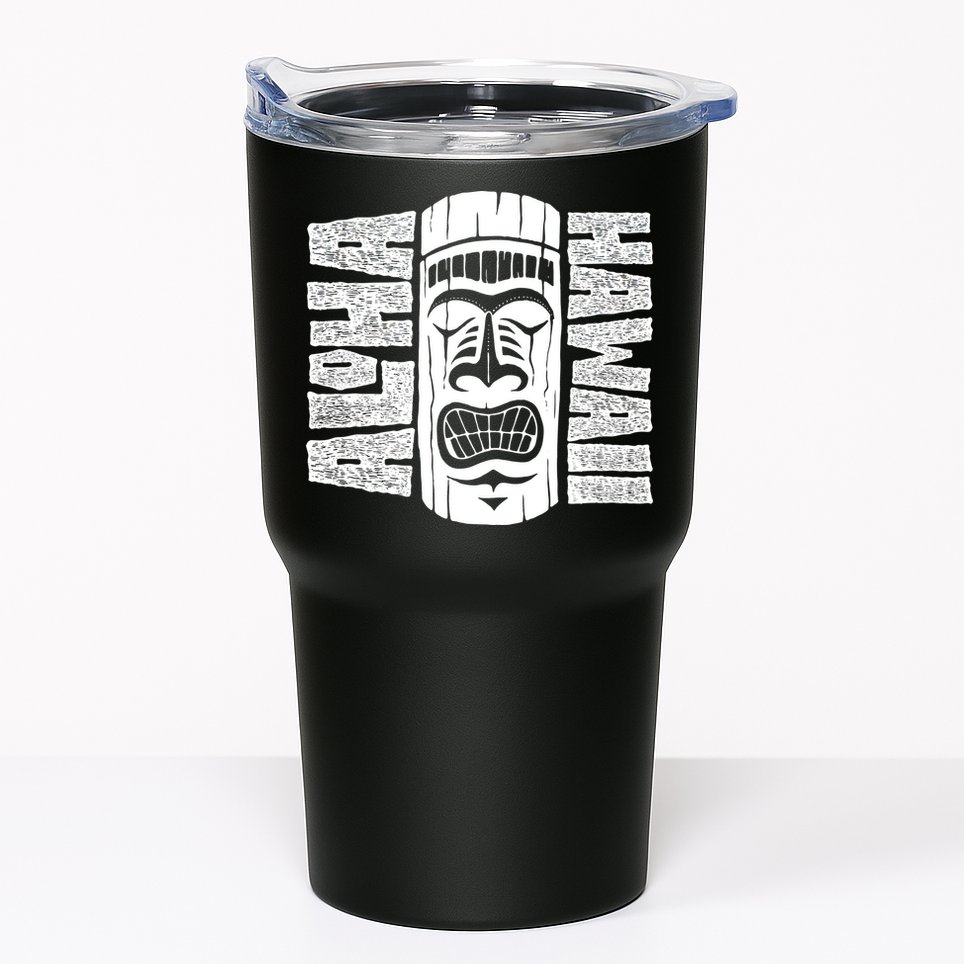 Aloha Hawaii Tiki Statue Tumbler