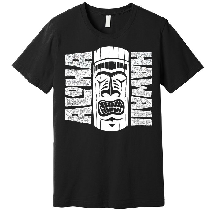 Aloha Hawaii Tiki Statue Premium T-Shirt