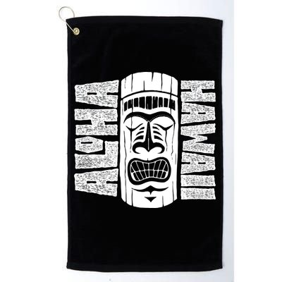 Aloha Hawaii Tiki Statue Golf Towel