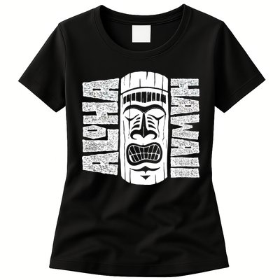 Aloha Hawaii Tiki Statue Womens T-Shirt