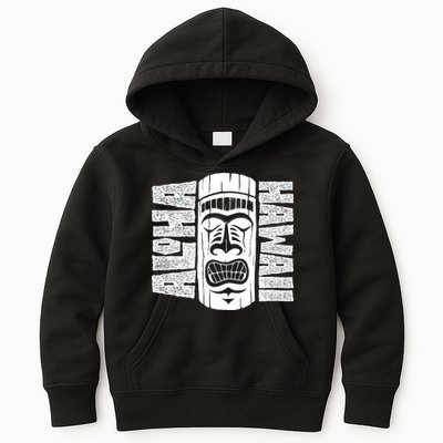 Aloha Hawaii Tiki Statue Kids Hoodie