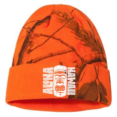 Aloha Hawaii Tiki Statue Kati Licensed 12" Camo Beanie