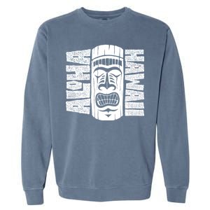 Aloha Hawaii Tiki Statue Garment-Dyed Sweatshirt